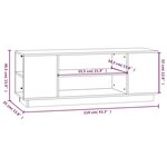 vidaXL Meuble TV Marron miel 110x35x40 5 cm Bois de pin massif