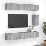 vidaXL Ensemble de meubles TV 7 Pièces Sonoma gris Bois d'ingénierie
