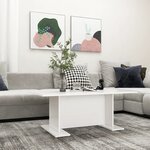 vidaXL Table basse blanc 103 5x60x40 cm bois d'ingénierie