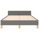 vidaXL Cadre de lit sans matelas gris foncé 120x200 cm tissu