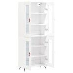 vidaXL Buffet haut Blanc 69 5x34x180 cm Bois d'ingénierie