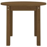 vidaXL Table basse Marron miel Ø 55x45 cm Bois massif de pin