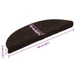 vidaXL Tapis autoadhésifs de marches 10Pièces Marron 56x17x3cm Aiguilleté
