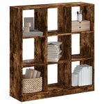 vidaXL Bibliothèque chêne fumé 102x32x108 cm bois d'ingénierie