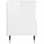 vidaXL Tables de chevet 2 Pièces blanc brillant 40x35x50 cm