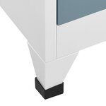 vidaXL Armoire à casiers Gris clair et gris foncé 90x40x180 cm Acier
