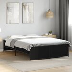 vidaXL Cadre de lit sans matelas noir 140x190 cm