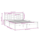 vidaXL Cadre de lit sans matelas 140x200 cm bois massif