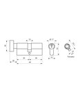 THIRARD - Cylindre STD à bouton 30B x 30 mm anti-arrachement  blanc  3 clés