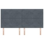 Tête de lit vidaXL capitonnée gris foncé 180 cm en velours