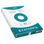 Étui De 100 Fiches - Bristol Ligné Non Perforé 148x210mm - Blanc - X 10 - Exacompta