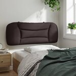 vidaXL Coussin de tête de lit marron foncé 100 cm tissu