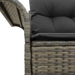 Canapé de jardin 2 places vidaXL avec coussins en polypropylène gris