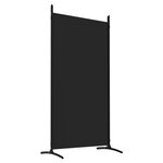 vidaXL Cloison de séparation 4 panneaux Noir 346x180 cm Tissu
