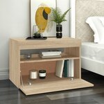 vidaXL Meuble TV avec lumières LED chêne sonoma 60x35x40 cm