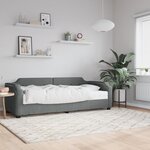 vidaXL Lit de jour avec matelas gris foncé 90x190 cm tissu