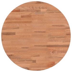 vidaXL Dessus de table Ø50x4 cm rond bois massif de hêtre
