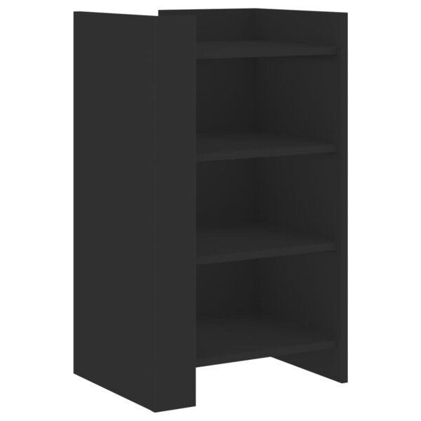 vidaXL Buffet noir 45x35x75 cm bois d’ingénierie