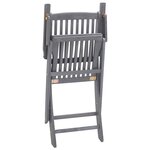 vidaXL Chaises pliables d'extérieur lot de 8 et coussins Bois d'acacia