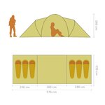 vidaXL Tente de camping pour 6 personnes bleu et jaune