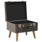 vidaXL Tabourets de rangement lot de 3 Gris Velours