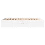 vidaXL Cadre de lit blanc 160x200 cm bois d'ingénierie