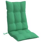 vidaXL Coussins de chaise à dossier haut lot de 4 vert tissu oxford