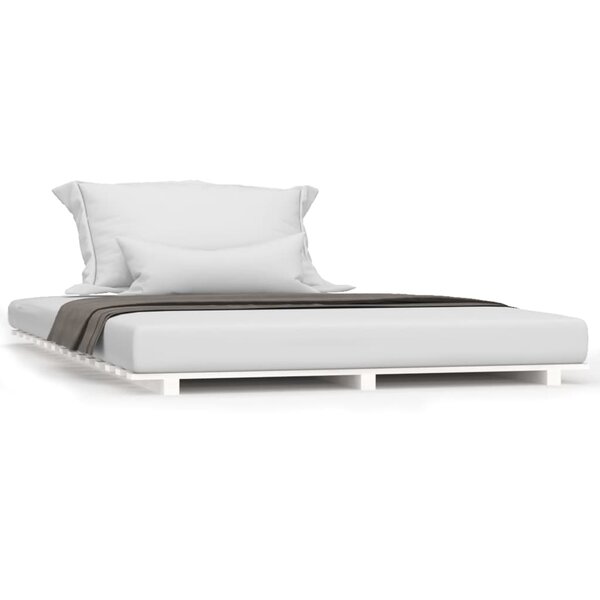 vidaXL Cadre de lit sans matelas blanc 120x200 cm bois de pin massif