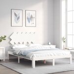 vidaXL Cadre de lit sans matelas blanc 120x200 cm bois de pin massif