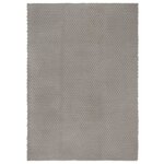 vidaXL Tapis rectangulaire Gris 80x160 cm Coton