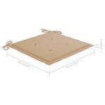 vidaXL Chaises à manger d'extérieur lot de 4 et coussins Acacia massif
