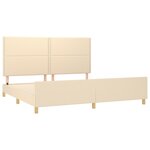 vidaXL Cadre de lit sans matelas crème 200x200 cm tissu