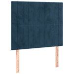 vidaXL Têtes de lit 2 Pièces Bleu foncé 100x5x78/88 cm Velours
