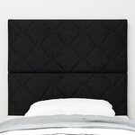 vidaXL Tête de lit LED Lot de 2 Noir Tissu 100 cm USB-C