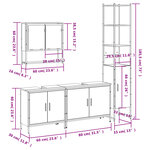 vidaXL Ensemble de meubles de salle de bain 4 Pièces Sonoma gris