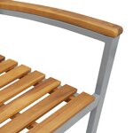 vidaXL Ensemble de salle à manger de jardin 3 pièces en bois massif d'acacia et métal