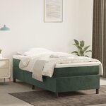 vidaXL Cadre de lit sans matelas vert foncé 100x200 cm velours