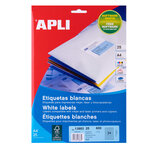 Etiquettes Blanches Apli Permanentes Ø 40.0mm 25 Feuilles
