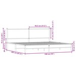 vidaXL Cadre de lit en métal sans matelas chêne marron 193x203 cm