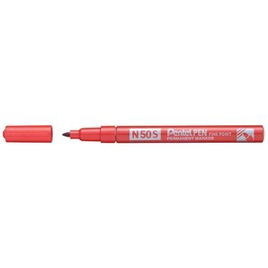 Marqueur permanent n50s  pointe ogive fine  rouge pentel