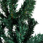 vidaXL Demi sapin de Noël artificiel mince avec support Vert 210 cm