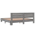 vidaXL Cadre de lit sonoma gris 200x200 cm bois d'ingénierie et métal