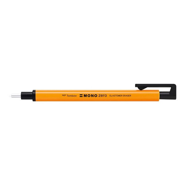 Stylo gomme mono zero pointe ronde 2 3 mm néon orange tombow