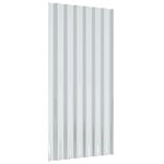 vidaXL Panneaux de toiture 36 Pièces Acier enduit de poudre Gris 80x36 cm