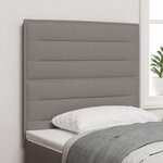 vidaXL Tête de lit LED Design Lignes Taupe 90 cm Tissu