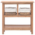 vidaXL Table console Bois de récupération massif 69x28x70 cm