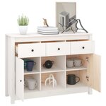 vidaXL Buffet Blanc 100x35x74 5 cm Bois massif de pin