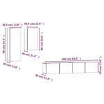 vidaXL Ensemble de meubles TV 4 Pièces Sonoma gris Bois d'ingénierie