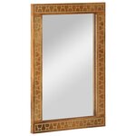 vidaXL Miroir de bain 50x70x2 5 cm bois de manguier massif et verre