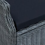 vidaXL Ensemble à manger d'extérieur 9Pièces et coussins rotin gris foncé